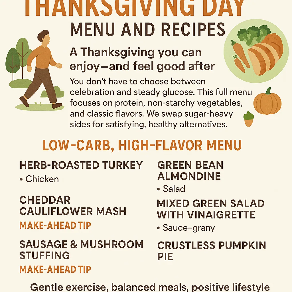 Diabetic Thanksgiving Day Menu and Recipes